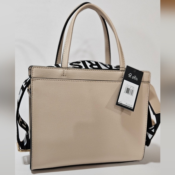 NWT KARL LAGERFELD PARIS Maybelle Light Pink/Gold Crossbody Bag Satchel - Picture 2 of 6